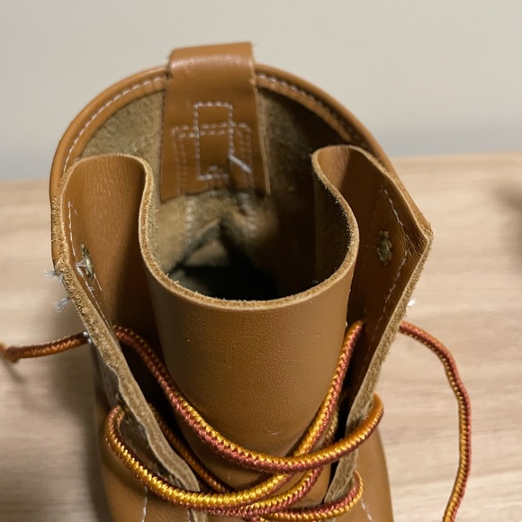 L.L.Bean Women's Bean Boots, 8" Tan/Navy - Picture 5 of 10